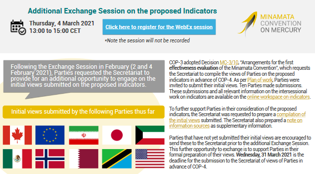 Additional Exchange Session on the proposed indicators for the effectiveness evaluation